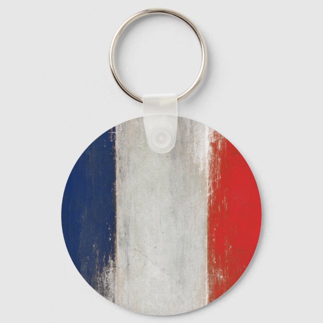Chaveiro com Bandeira Francesa de Dirty Vintage (Frente)