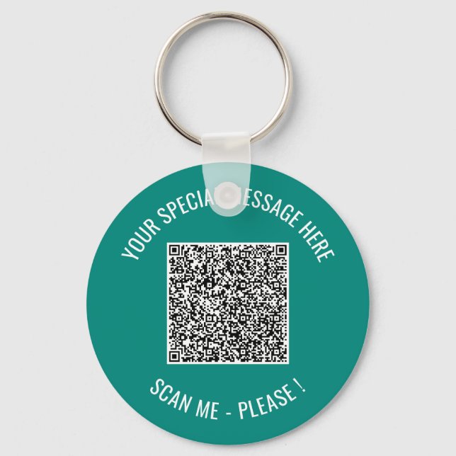 Chaveiro com Código QR e Texto Personalizado Escol (Frente)