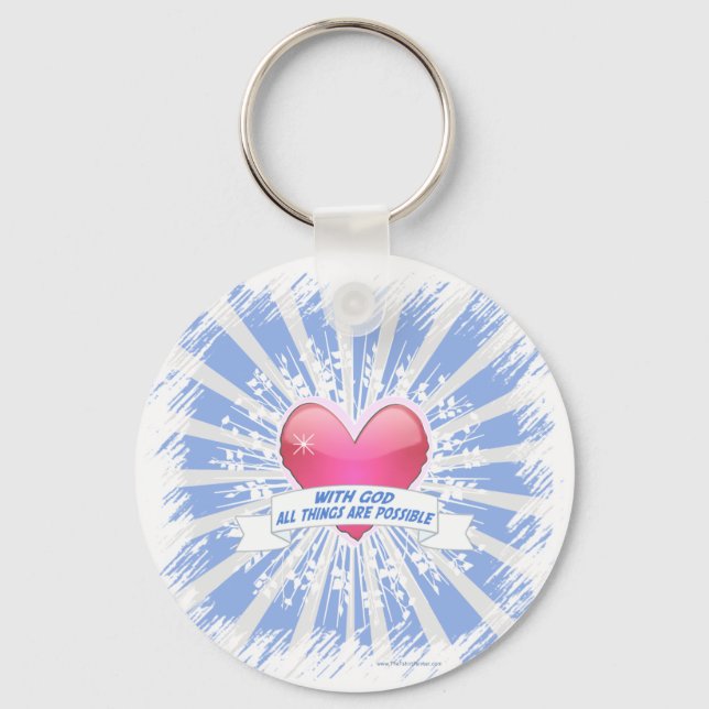 Chaveiro Com Deus, todas as coisas são possíveis (Frente)