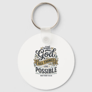 Chaveiro Com Deus Todas as Coisas São Possíveis Vintage Cri