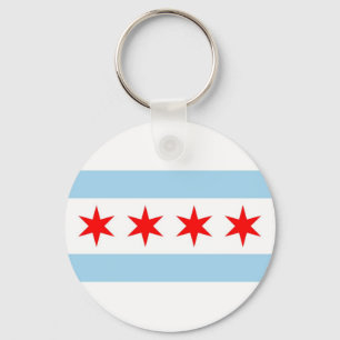 Chaveiro com Flag de Chicago, Estado do Illinois
