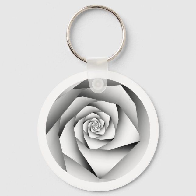 Chaveiro Com Flor Geométrico De Silver (Frente)