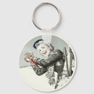 Chaveiro com Impressão de férias de inverno