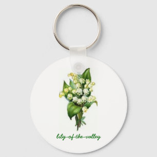 Chaveiro com Lily-of-the-Valley Design
