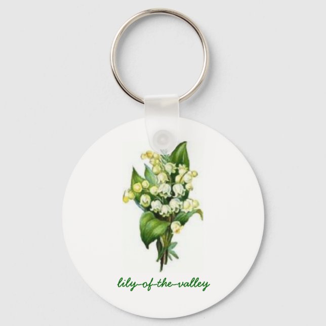 Chaveiro com Lily-of-the-Valley Design (Frente)