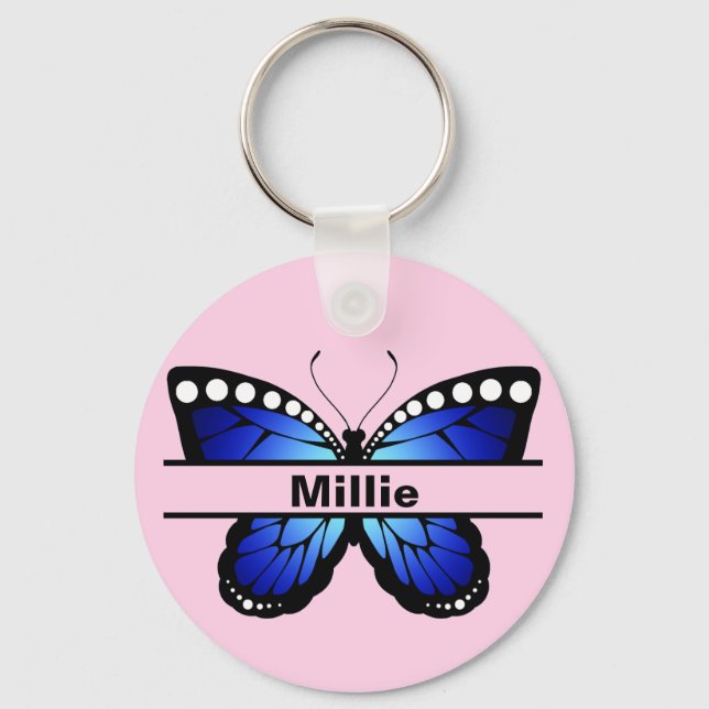 Chaveiro com Nome de Borboleta Personalizado Prese (Frente)