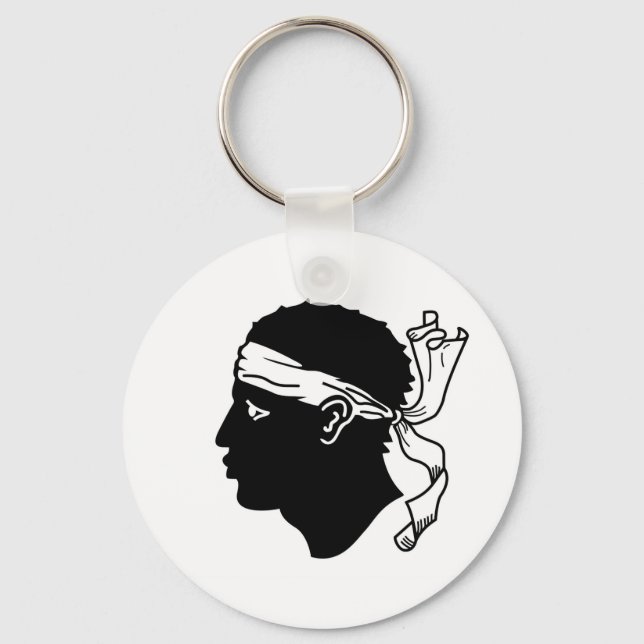 Chaveiro com pavilhão da Córsega, França (Frente)