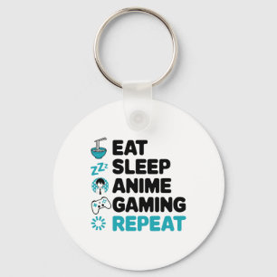 Chaveiro Coma anime adormecido Jogos Repetir Vídeo Jogador