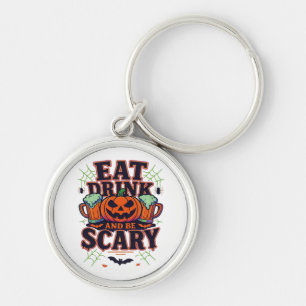 Chaveiro Coma Bebida E Seja Assustador No Halloween Design