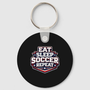 Chaveiro Coma Dormir Futebol Repetir Fun Futebol Jogador Tr