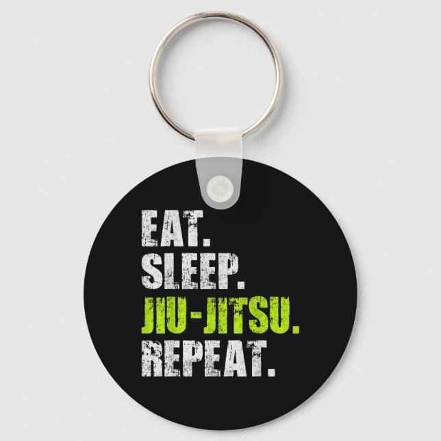 Chaveiro Coma Dormir Jiu Jitsu Repetir Brasileiro BJJ MMA E (Frente)