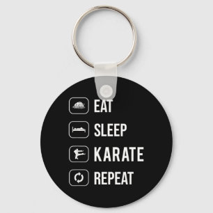 Chaveiro Coma Dormir Karate Repetir - esporte - ninja - leg