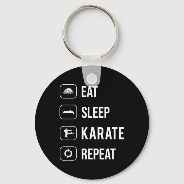 Chaveiro Coma Dormir Karate Repetir - esporte - ninja - leg (Frente)