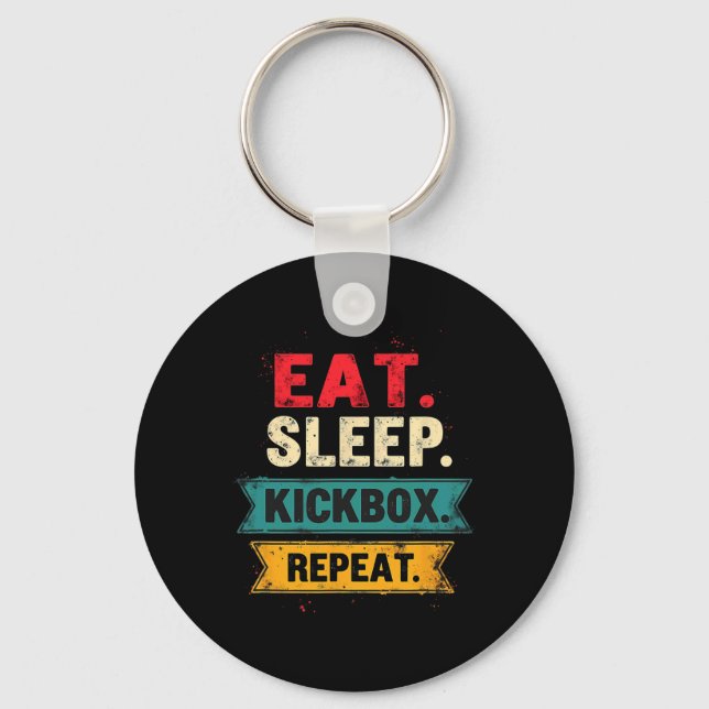 Chaveiro Coma Dormir Kickbox Repetir Kickboxing Mma Boxeado (Frente)
