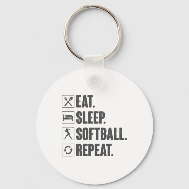 Chaveiro Coma Dormir Softll Repetir - Softll Presente Para  (Frente)