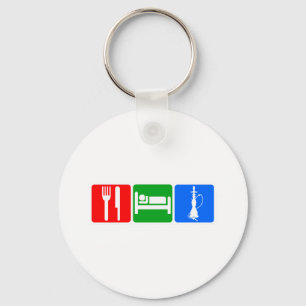 Chaveiro Coma, durma, cachimbo de água