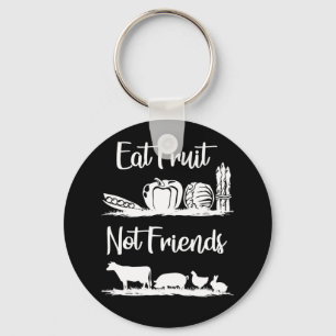 Chaveiro Coma Fruta Não Amigos, Cute Vegan