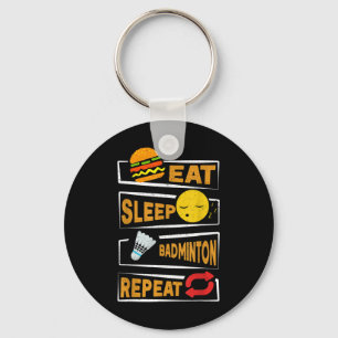 Chaveiro Coma o Badminton do Sono Repetir _ Brincadeira Jog