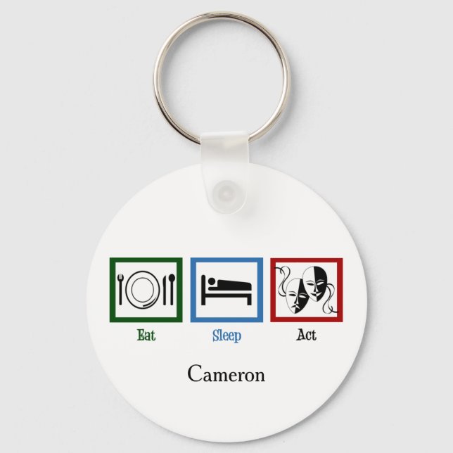 Chaveiro Coma o Sono Age Engraçado Ator de Teatro (Frente)