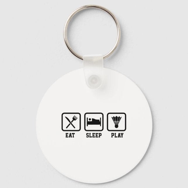 Chaveiro Coma Sleep Jogue Badminton Player Shuttle Sports S (Frente)