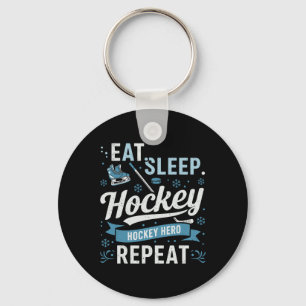 Chaveiro Coma Sonho Hockey Repita Herói do Hockey Para Fã d