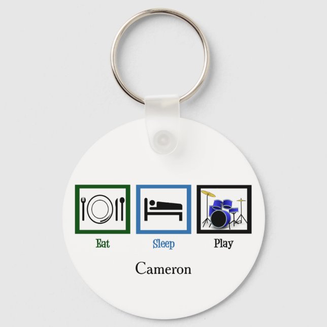 Chaveiro Coma Tambores de Reprodução de Sono (Frente)