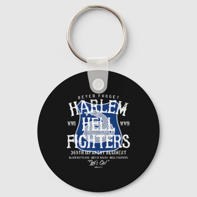 Chaveiro Combatentes do Inferno de Harlem História Militar  (Frente)
