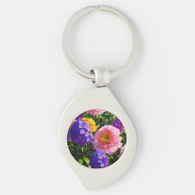 Chaveiro Combinação de Flores (Frente)