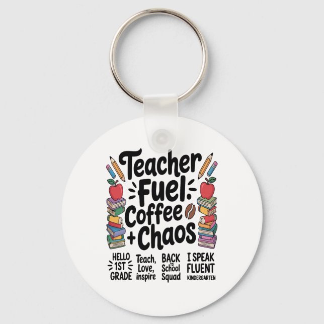 Chaveiro Combustível de Professor Café Caos Camiseta Divert (Frente)