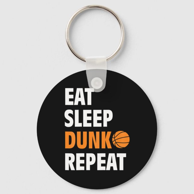 Chaveiro Come Sleep Dunk Repete Bball de Basquete Divertido (Frente)