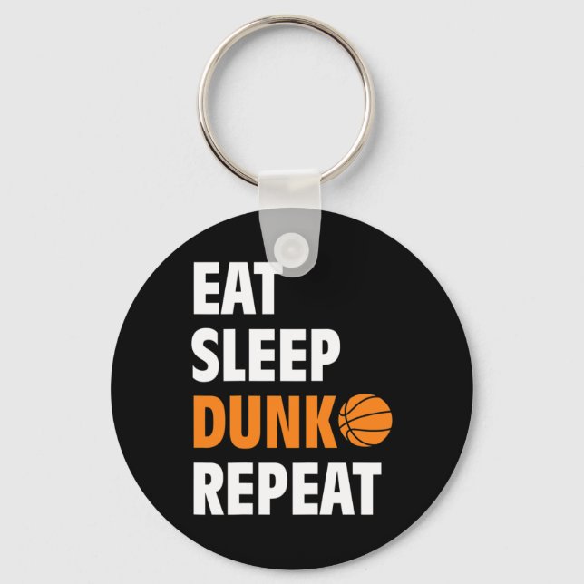 Chaveiro Come Sleep Dunk Repete Bball de Basquete Divertido (Frente)