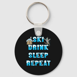 Chaveiro Come Sleep Ski Drink Repete Neve Esportes De Inver