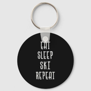 Chaveiro Come Sleep Ski Repete Esqui Engraçado Skiing Skier
