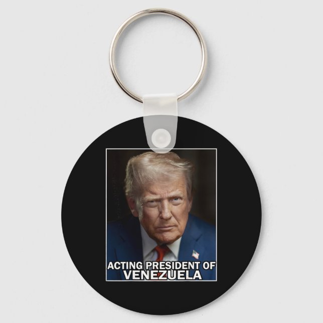 Chaveiro Comédia Trump Atuando como Presidente da Venezuela (Frente)