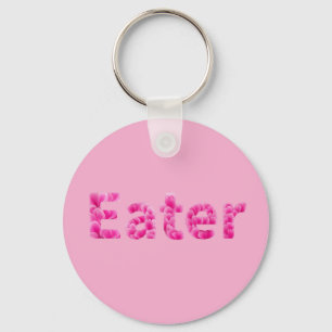 Chaveiro Comedor Floral Peônia Rosa