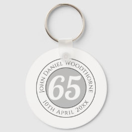 Chaveiro Comemoração de Aniversário com Nome, Idade e Data