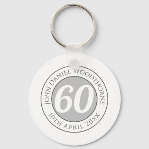 Chaveiro Comemoração de Aniversário com Nome, Idade e Data