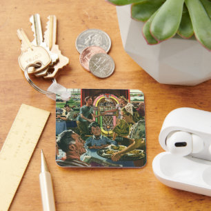 Chaveiro Comensal da família do vintage em um comensal com