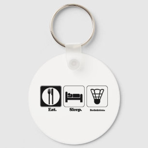 Chaveiro comer dormir badminton