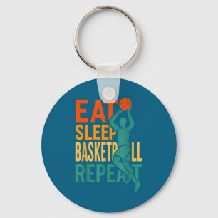 Chaveiro Comer dormir basquete repetir