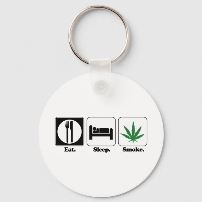 Chaveiro comer dormir fumar maconha (Frente)