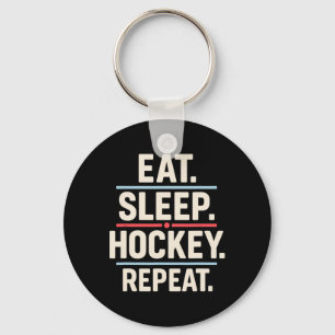 Chaveiro Comer Dormir Hockey Repetir Citação Engraçada de J
