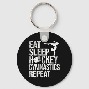 Chaveiro Comer Dormir Hóquei Ginástica Repetir Desportista 