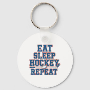 Chaveiro Comer Dormir Hóquei Repetir Hóquei no Gelo Para Ad