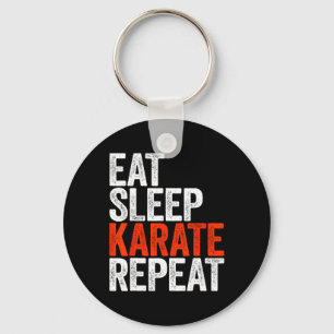 Chaveiro Comer Dormir Karate Repetir Camiseta Homens Mulher