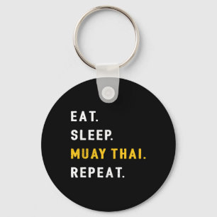 Chaveiro Comer Dormir Muay Thai Divertido Mma Camisa Presen
