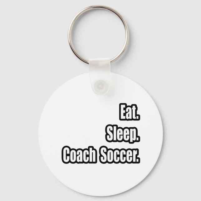Chaveiro Comer. Dormir. Treinador Soccer. (Frente)