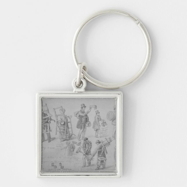 Chaveiro Comerciantes da rua de Londres, 1830-40 (Frente)
