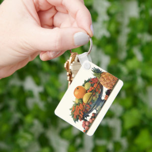 Chaveiro Comida Antiga, Frutas Sortidas em uma Tigela