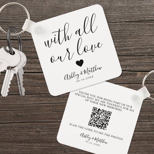 Chaveiro Compartilhamento de Fotos Casamento de Convidado (Photo Share Guest Wedding keychain )